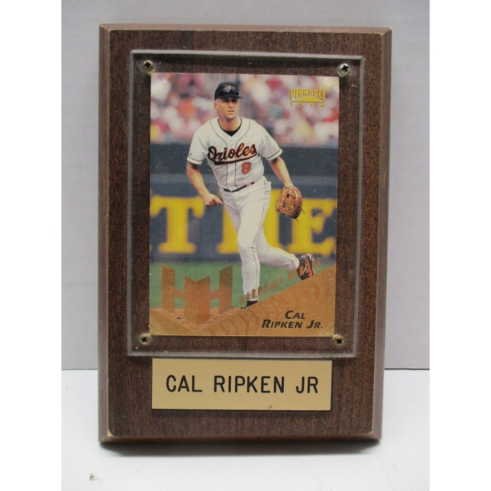 Cal Ripken Jr Plaque, 1996 Pinnacle Hardball Heroes Gold Foil ~ 4.5"x6"